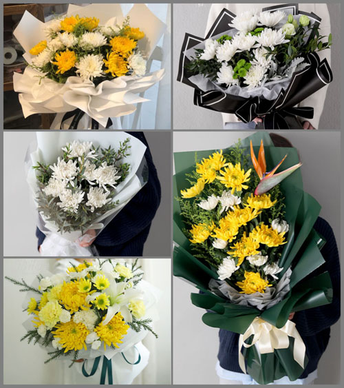山东莱芜莱城区鹏泉街道南连河村白事花束代送
